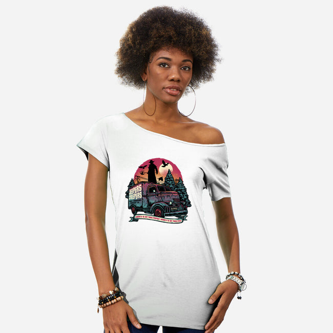 Creepers Transport Service-Womens-Off Shoulder-Tee-glitchygorilla