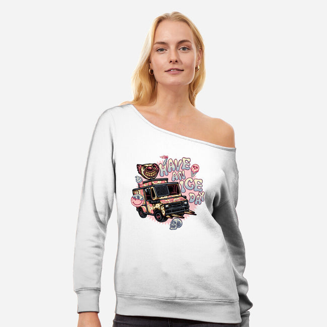 Have An Ice Day-Womens-Off Shoulder-Sweatshirt-glitchygorilla