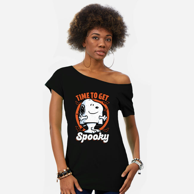 Spooky Beagle Halloween-Womens-Off Shoulder-Tee-Studio Mootant