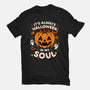 Halloween Soul Pumpkin-Womens-Basic-Tee-Studio Mootant