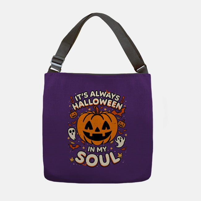 Halloween Soul Pumpkin-None-Adjustable Tote-Bag-Studio Mootant