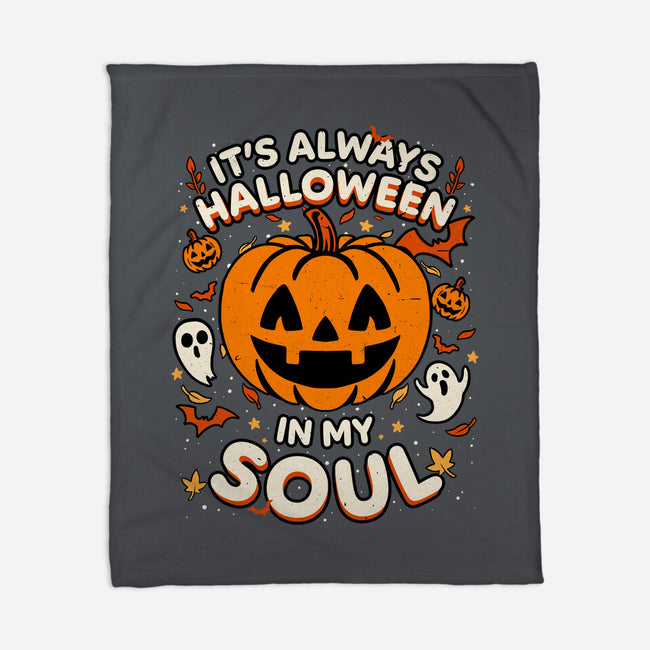 Halloween Soul Pumpkin-None-Fleece-Blanket-Studio Mootant