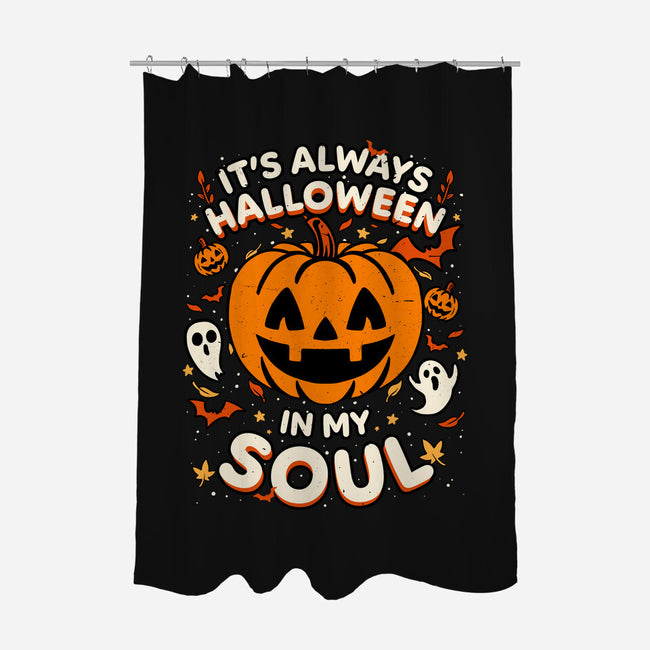 Halloween Soul Pumpkin-None-Polyester-Shower Curtain-Studio Mootant