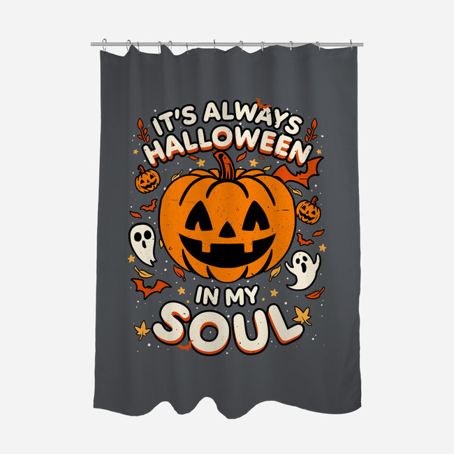 Halloween Soul Pumpkin-None-Polyester-Shower Curtain-Studio Mootant