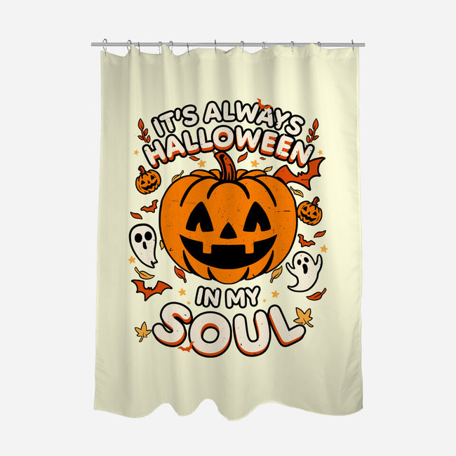 Halloween Soul Pumpkin-None-Polyester-Shower Curtain-Studio Mootant