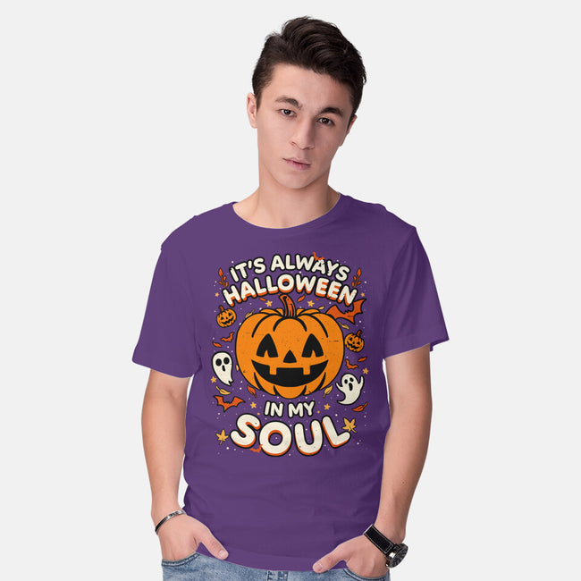 Halloween Soul Pumpkin-Mens-Basic-Tee-Studio Mootant