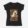 Halloween Ghost Candies-Womens-V-Neck-Tee-Studio Mootant