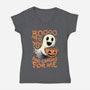 Halloween Ghost Candies-Womens-V-Neck-Tee-Studio Mootant