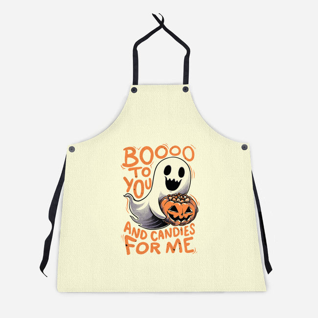 Halloween Ghost Candies-Unisex-Kitchen-Apron-Studio Mootant