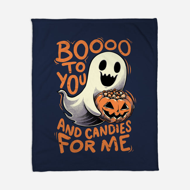 Halloween Ghost Candies-None-Fleece-Blanket-Studio Mootant