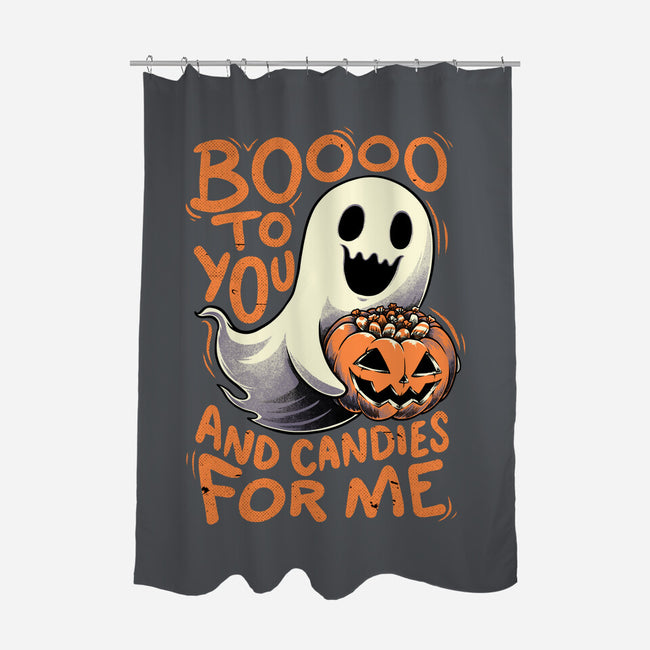 Halloween Ghost Candies-None-Polyester-Shower Curtain-Studio Mootant