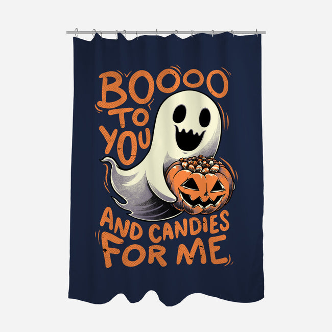 Halloween Ghost Candies-None-Polyester-Shower Curtain-Studio Mootant