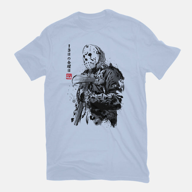 Crystal Lake Killer Sumi-e-Mens-Basic-Tee-DrMonekers