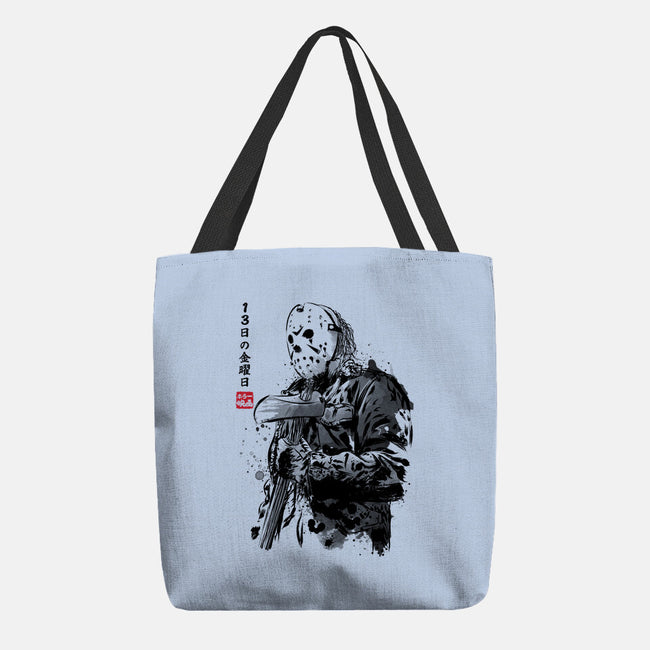 Crystal Lake Killer Sumi-e-None-Basic Tote-Bag-DrMonekers