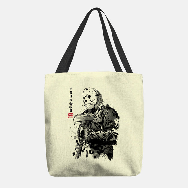 Crystal Lake Killer Sumi-e-None-Basic Tote-Bag-DrMonekers