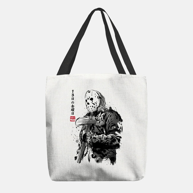 Crystal Lake Killer Sumi-e-None-Basic Tote-Bag-DrMonekers