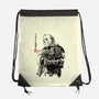 Crystal Lake Killer Sumi-e-None-Drawstring-Bag-DrMonekers