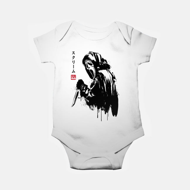 Woodsboro Killer Sumi-e-Baby-Basic-Onesie-DrMonekers