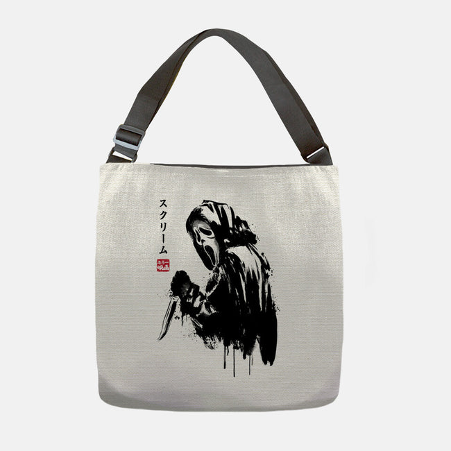 Woodsboro Killer Sumi-e-None-Adjustable Tote-Bag-DrMonekers