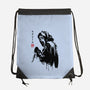 Woodsboro Killer Sumi-e-None-Drawstring-Bag-DrMonekers