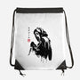 Woodsboro Killer Sumi-e-None-Drawstring-Bag-DrMonekers