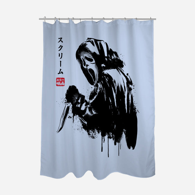 Woodsboro Killer Sumi-e-None-Polyester-Shower Curtain-DrMonekers