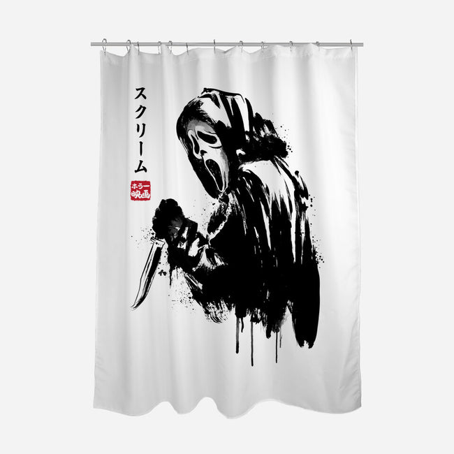 Woodsboro Killer Sumi-e-None-Polyester-Shower Curtain-DrMonekers