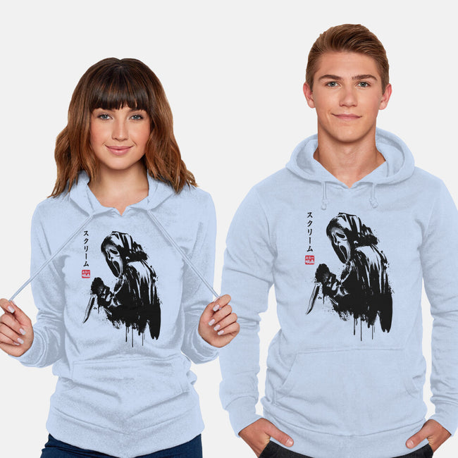 Woodsboro Killer Sumi-e-Unisex-Pullover-Sweatshirt-DrMonekers