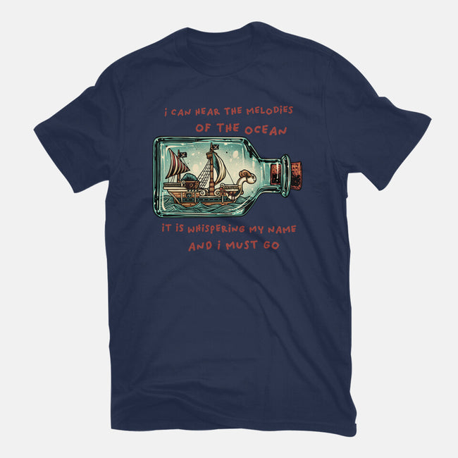 Pirate Ship In A Bottle-Womens-Basic-Tee-glitchygorilla