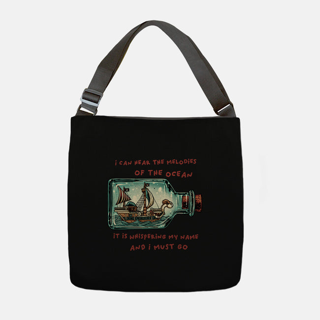 Pirate Ship In A Bottle-None-Adjustable Tote-Bag-glitchygorilla