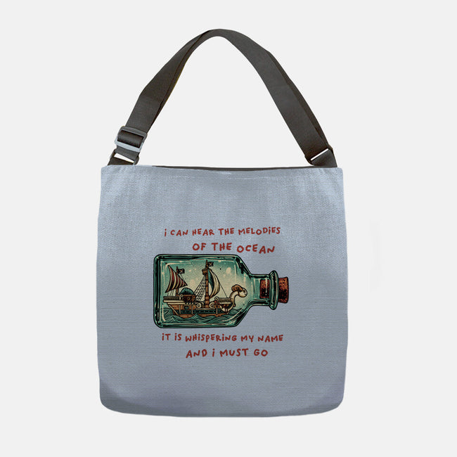 Pirate Ship In A Bottle-None-Adjustable Tote-Bag-glitchygorilla