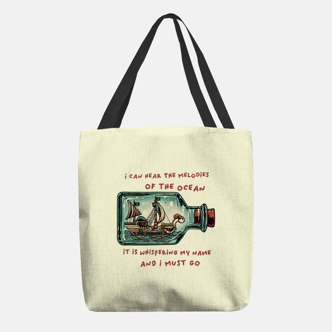 Pirate Ship In A Bottle-None-Basic Tote-Bag-glitchygorilla