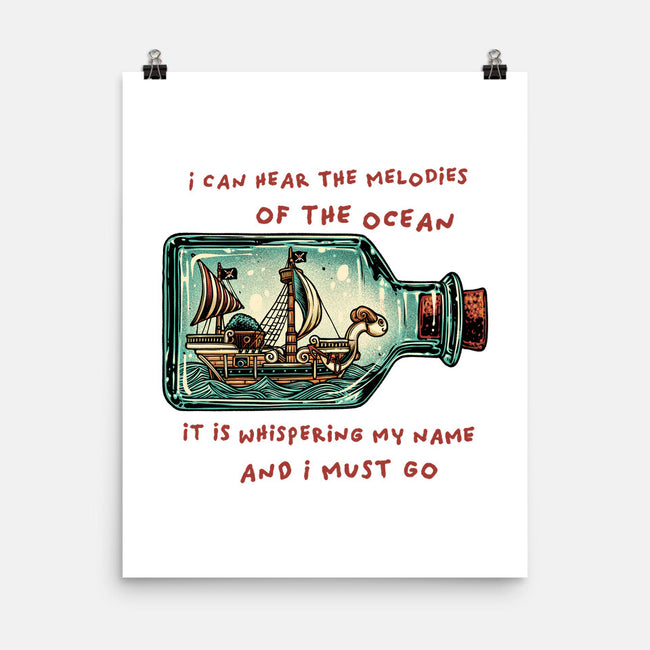 Pirate Ship In A Bottle-None-Matte-Poster-glitchygorilla