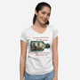 Pirate Ship In A Bottle-Womens-V-Neck-Tee-glitchygorilla