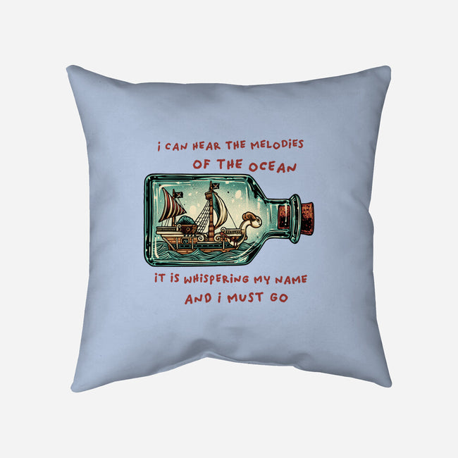 Pirate Ship In A Bottle-None-Removable Cover w Insert-Throw Pillow-glitchygorilla