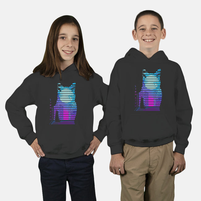 Nostalgia Black Cat-Youth-Pullover-Sweatshirt-Donnie