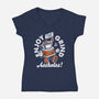 Enjoy The Grind-Womens-V-Neck-Tee-Nemons