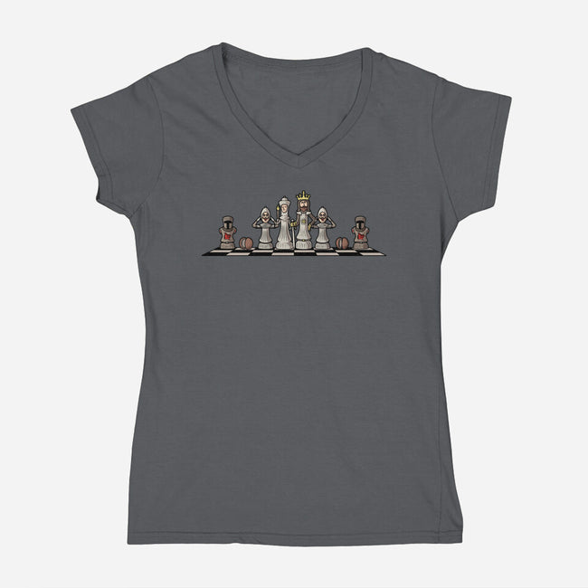 Grail Of Chess-Womens-V-Neck-Tee-erion_designs