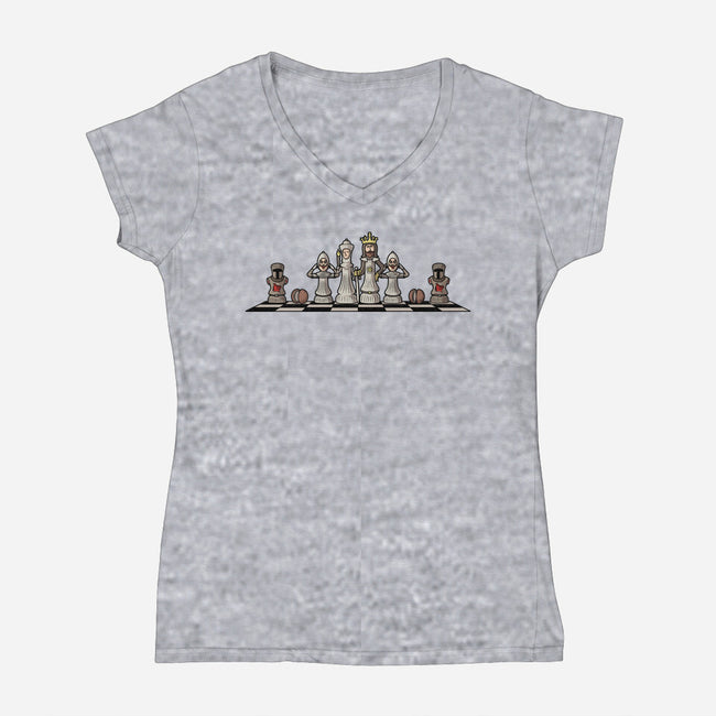 Grail Of Chess-Womens-V-Neck-Tee-erion_designs