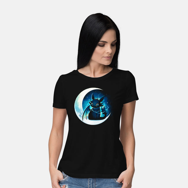 Dragon Moon Star-Womens-Basic-Tee-Vallina84