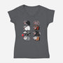 Scary Hippo-Womens-V-Neck-Tee-Vallina84