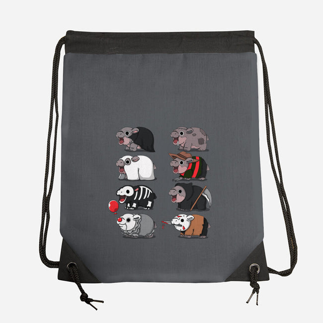 Scary Hippo-None-Drawstring-Bag-Vallina84