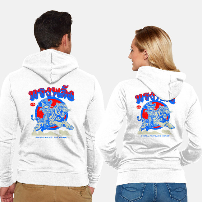 Small Paws Big Heart-Unisex-Zip-Up-Sweatshirt-Hafaell