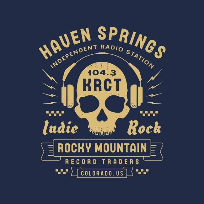 Haven Springs Radio Emblem-Womens-V-Neck-Tee-LAGELANTEE