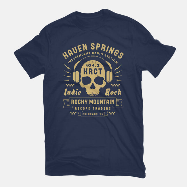 Haven Springs Radio Emblem-Mens-Heavyweight-Tee-LAGELANTEE