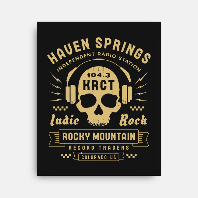 Haven Springs Radio Emblem-None-Stretched-Canvas-LAGELANTEE