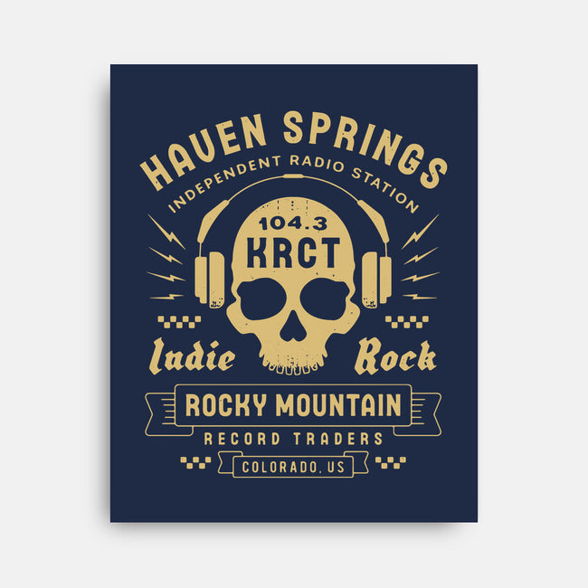 Haven Springs Radio Emblem-None-Stretched-Canvas-LAGELANTEE