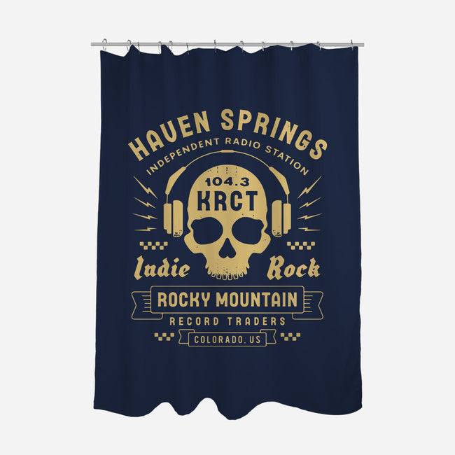 Haven Springs Radio Emblem-None-Polyester-Shower Curtain-LAGELANTEE