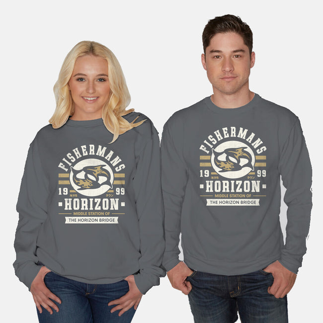 Fishermans Horizon Crest-Unisex-Crew Neck-Sweatshirt-LAGELANTEE