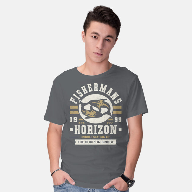 Fishermans Horizon Crest-Mens-Basic-Tee-LAGELANTEE